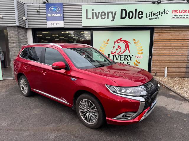 Mitsubishi Outlander 2.4h TwinMotor 13.8kWh Exceed Safety SUV 5dr Petrol Plug-in Hybrid CVT 4WD Euro 6 (s/s) (224 ps) SUV Hybrid Red